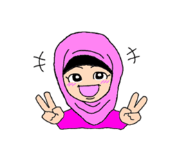 Happy Hijab Girl 2(English) sticker #4026263