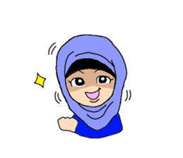 Happy Hijab Girl 2(English) sticker #4026264