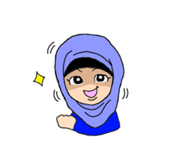 Happy Hijab Girl 2(English) sticker #4026264