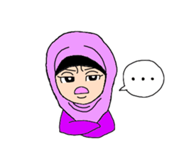 Happy Hijab Girl 2(English) sticker #4026265
