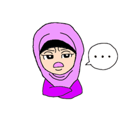 Happy Hijab Girl 2(English) sticker #4026265