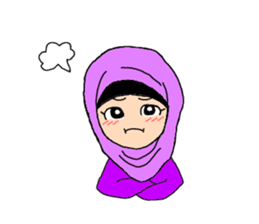 Happy Hijab Girl 2(English) sticker #4026267