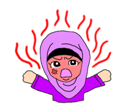 Happy Hijab Girl 2(English) sticker #4026269
