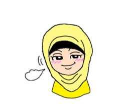 Happy Hijab Girl 2(English) sticker #4026270