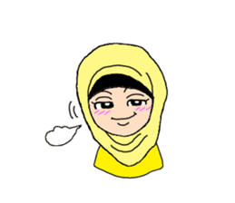 Happy Hijab Girl 2(English) sticker #4026270