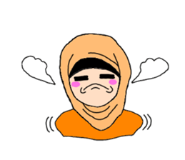 Happy Hijab Girl 2(English) sticker #4026271