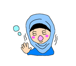 Happy Hijab Girl 2(English) sticker #4026272