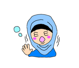 Happy Hijab Girl 2(English) sticker #4026272
