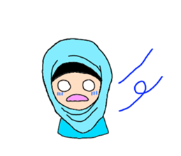 Happy Hijab Girl 2(English) sticker #4026274