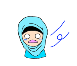 Happy Hijab Girl 2(English) sticker #4026274