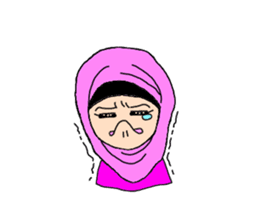 Happy Hijab Girl 2(English) sticker #4026276
