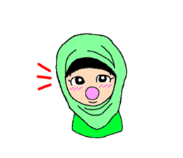 Happy Hijab Girl 2(English) sticker #4026277