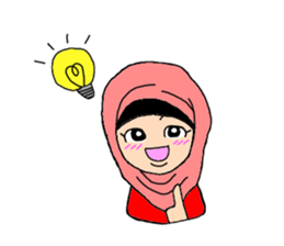 Happy Hijab Girl 2(English) sticker #4026280
