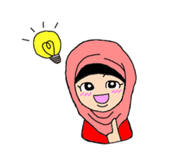 Happy Hijab Girl 2(English) sticker #4026280