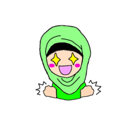 Happy Hijab Girl 2(English) sticker #4026281