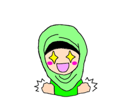 Happy Hijab Girl 2(English) sticker #4026281