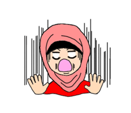 Happy Hijab Girl 2(English) sticker #4026284