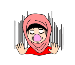 Happy Hijab Girl 2(English) sticker #4026284