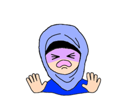 Happy Hijab Girl 2(English) sticker #4026285