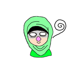 Happy Hijab Girl 2(English) sticker #4026286