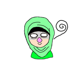 Happy Hijab Girl 2(English) sticker #4026286