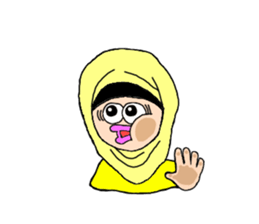 Happy Hijab Girl 2(English) sticker #4026287