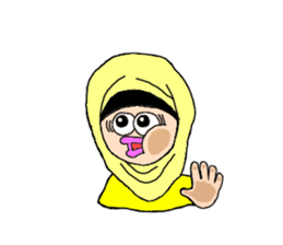 Happy Hijab Girl 2(English) sticker #4026287