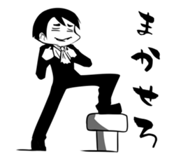 full of oneself office worker sticker #4028035