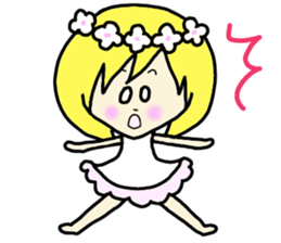 YURUFUWA girl and cat sticker #4028280