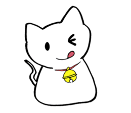 Cat such as rice cake sticker #4028410