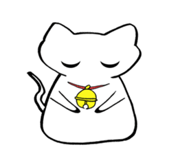 Cat such as rice cake sticker #4028415