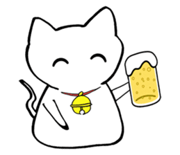 Cat such as rice cake sticker #4028431