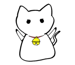 Cat such as rice cake sticker #4028443