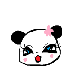 Girl-ish panda sticker #4029129