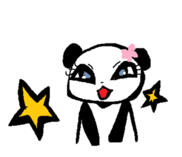 Girl-ish panda sticker #4029131