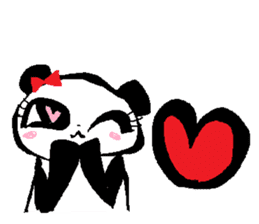 Girl-ish panda sticker #4029132