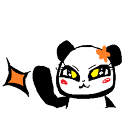 Girl-ish panda sticker #4029134