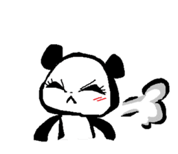 Girl-ish panda sticker #4029135