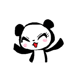 Girl-ish panda sticker #4029136