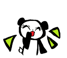 Girl-ish panda sticker #4029137