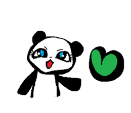 Girl-ish panda sticker #4029138