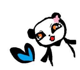 Girl-ish panda sticker #4029139