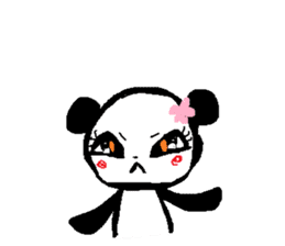 Girl-ish panda sticker #4029143