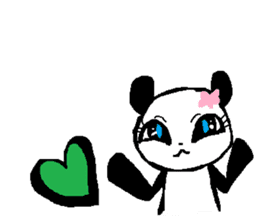 Girl-ish panda sticker #4029145