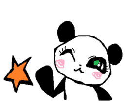 Girl-ish panda sticker #4029146