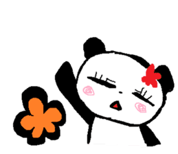 Girl-ish panda sticker #4029148