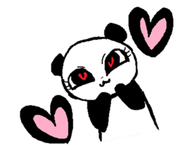 Girl-ish panda sticker #4029149