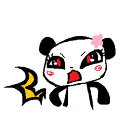 Girl-ish panda sticker #4029150
