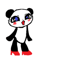 Girl-ish panda sticker #4029151