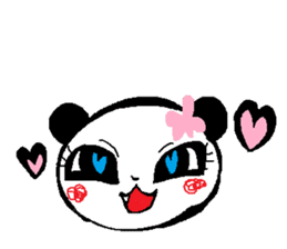Girl-ish panda sticker #4029152